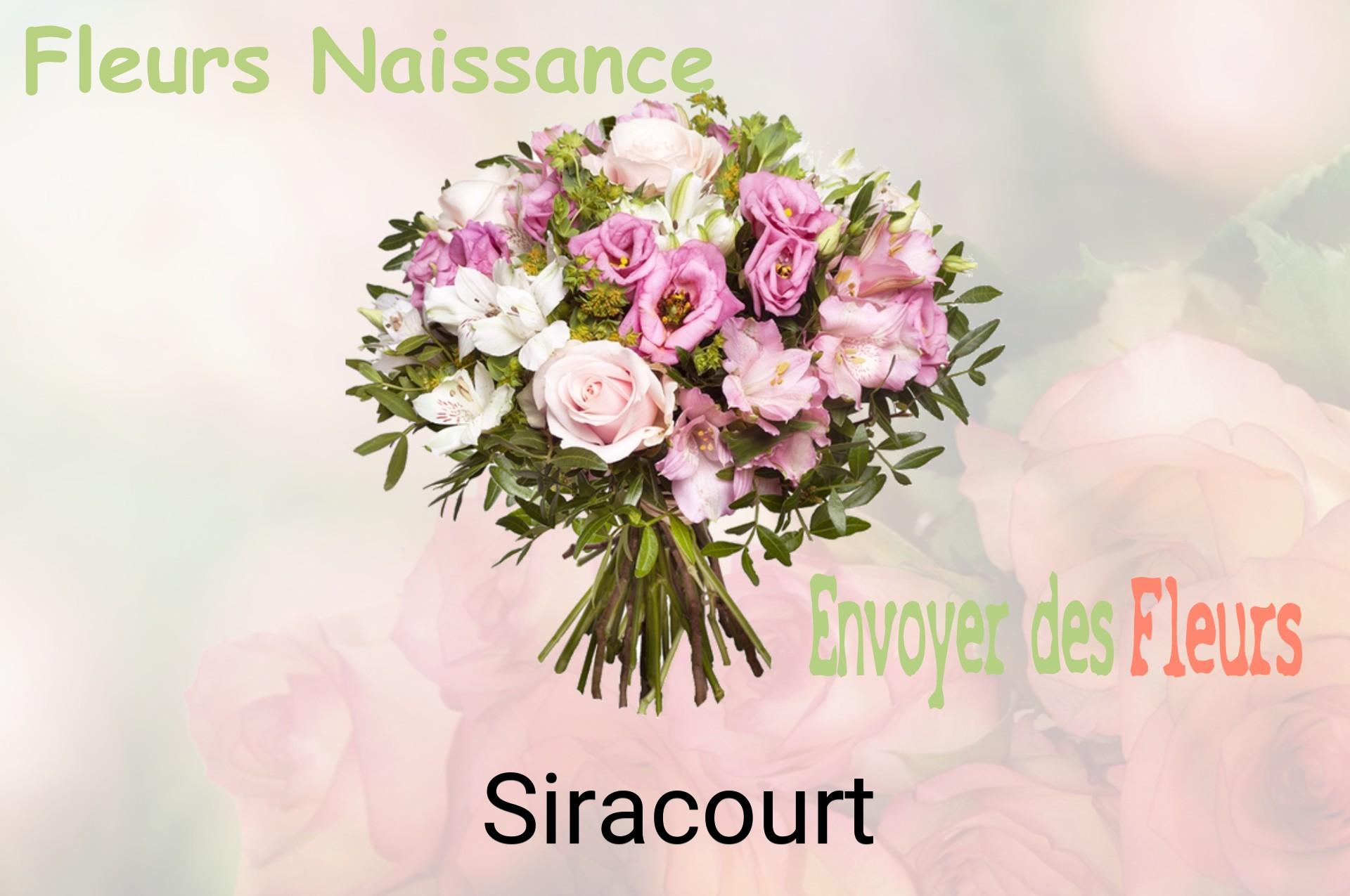 Bouquet de fleurs de naissance livré à Siracourt
