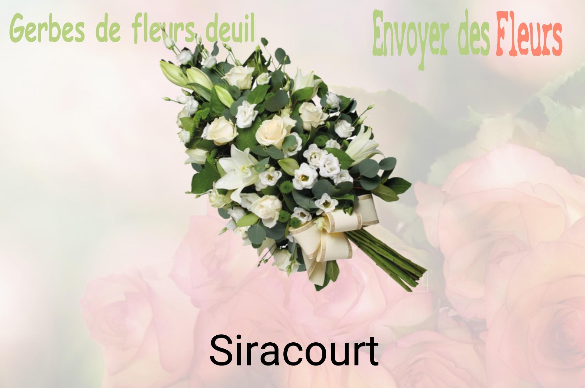 Gerbe de fleurs de deuil livrée à Siracourt